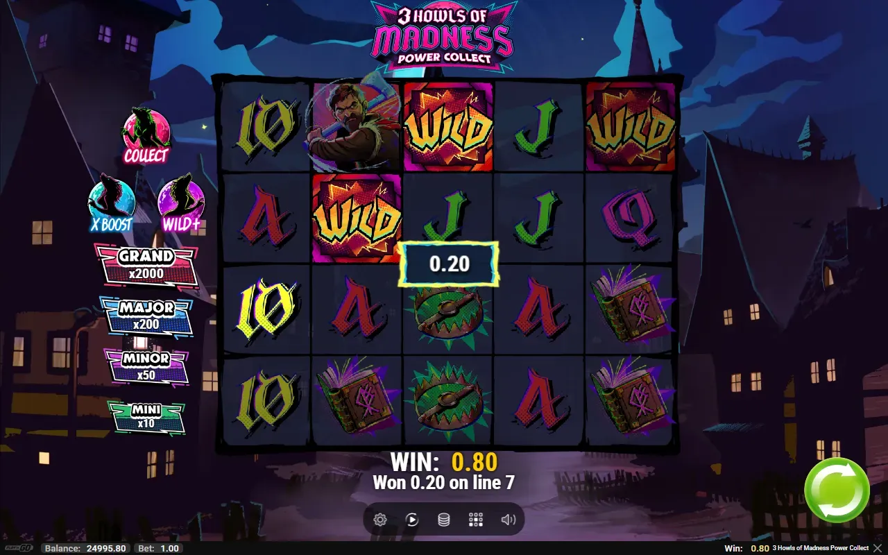 Línea ganadora con wilds