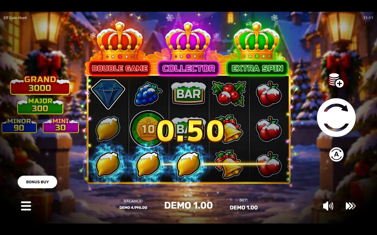 Línea de frutas en el juego base