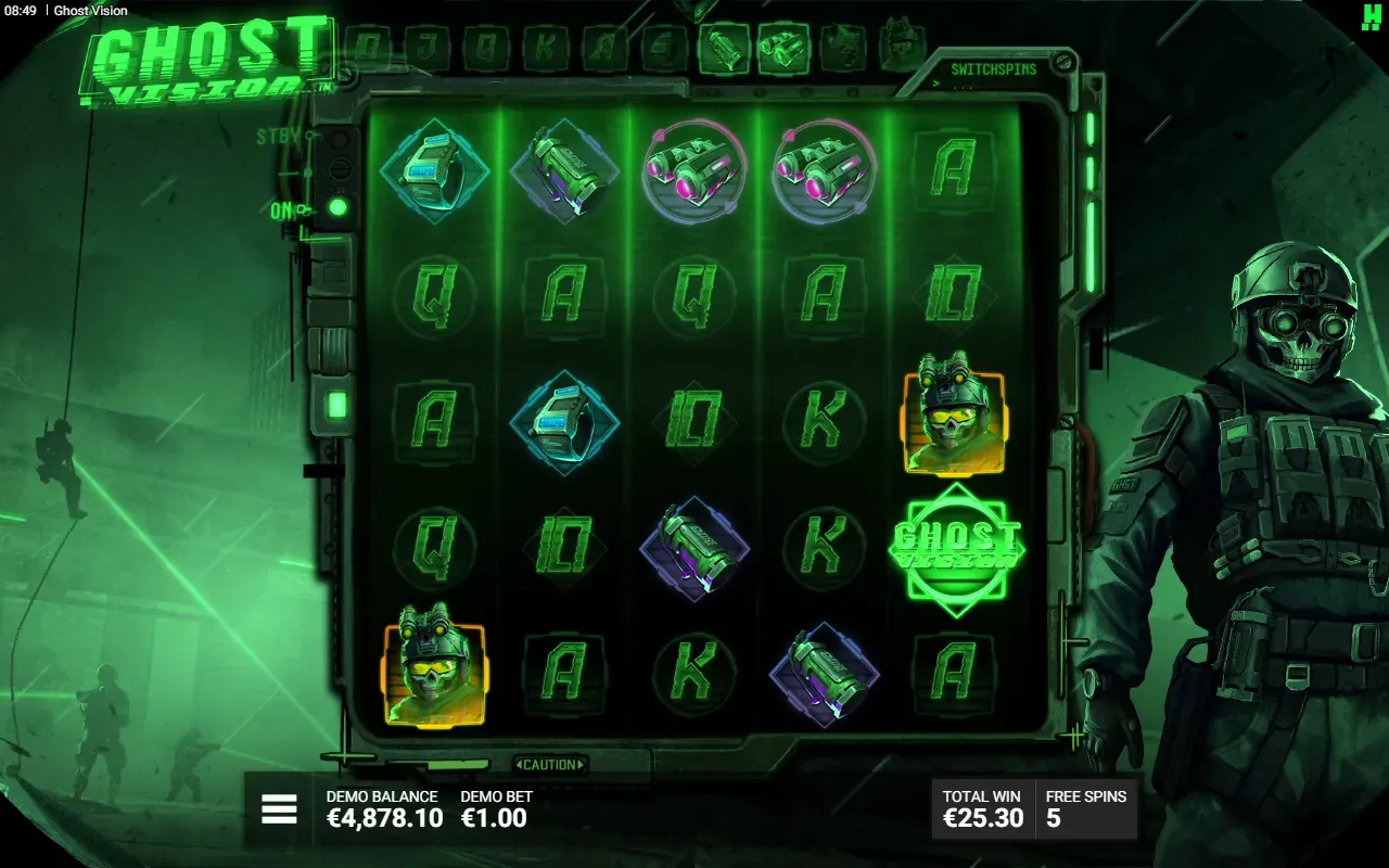 Símbolo Ghost Vision en giros gratis